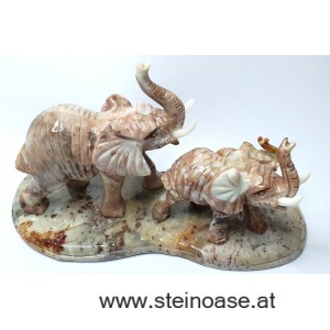 Elefanten Familie 3-teilig, Speckstein
